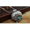 Handmade Tibetan Gau Box Pendant Tibetan Turquoise Prayer Box Pendant