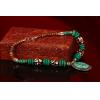 Handmade Tibetan Silver Turquoise Buddha Eyes Necklace