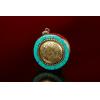 Nepal Handmade Turquoise Eight Auspicious Symbols Gaudencio Box Pendant