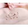 Pierced Bow Rhinestone Earrings