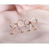 Pierced Bow Rhinestone Earrings