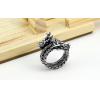 Retro Tibetan Silver Double Dragons Head Ring