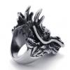 Vintage Titanium Steel Dragon Head Ring