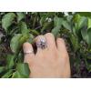 Retro 925 Sterling Silver Dragon Head Ring With Garnet Dragon Eyes