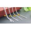 5MM Thickness 925 Sterling Silver Circled Chain Necklaces For Pendant