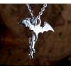 Retro Dragon Sword Necklace Pendant With Chain