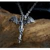 Retro Dragon Sword Necklace Pendant With Chain