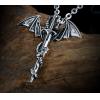 Retro Dragon Sword Necklace Pendant With Chain