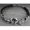 925 Sterling Silver Double Dragon Bracelet With Lobster Clasp