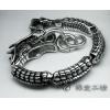 Tibet Silver Dragon Bracelet With Relief Sculpture Tin Box