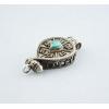 Handmade 925 Sterling Silver Natural Turquoise Tear Shaped Gaudencio Pendant