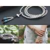 925 Sterling Silver 108 Beads Bracelet