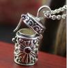 Nepal Handmade 925 Sterling Silver Pendant Desire Bottle Gau Box