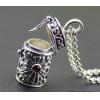 Nepal Handmade 925 Sterling Silver Pendant Desire Bottle Gau Box