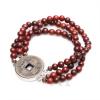 Handmade Natural Rosewood Bracelet Chinese Ancient Coins Style