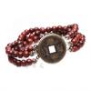 Handmade Natural Rosewood Bracelet Chinese Ancient Coins Style