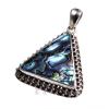 925 Sterling Silver Natural Abalone Shell Pendant Nepal Handmade Jewelry