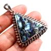 925 Sterling Silver Natural Abalone Shell Pendant Nepal Handmade Jewelry