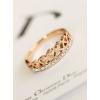 Love Heart Shape Imperial Crown Inlay Zircon Rose Gold Ring