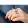 990 Sterling Silver Retro Small Cute Cat Ring