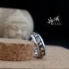 Handmade Retro 925 Silver Ring Om Mani Padme Hum Jewellery