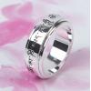 Handmade S990 Sterling Silver Om Mani Padme Hum Mantra Ring