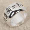 Handmade S990 Sterling Silver Om Mani Padme Hum Ring