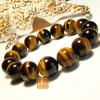 Genuine South Africa 8-16mm Natural Yellow Tiger Eye Bracelet