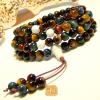 Genuine 6mm Natural Colored Tiger Eye 108 Beads Bracelet