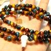 Genuine 6mm Natural Colored Tiger Eye 108 Beads Bracelet