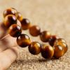 Genuine South Africa Natural 14mm Yellow Tiger Eye Bracelet