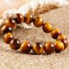 Genuine South Africa Natural 14mm Yellow Tiger Eye Bracelet