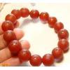 Genuine 12mm Natural Red Agate Om Mani Padme Hum Beads Bracelet