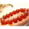 Genuine 12mm Natural Red Agate Om Mani Padme Hum Beads Bracelet