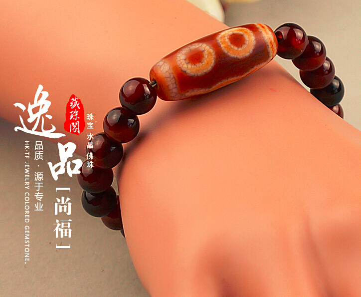 Handmade Buddhas Warrior Attendant Five Eyes Dzi Tibetan Buddhist Bracelet Handmade Buddhas Warrior Attendant Five Eyes Dzi Tibetan Buddhist Bracelet