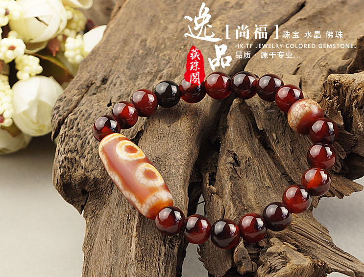 Handmade Buddhas Warrior Attendant Five Eyes Dzi Tibetan Buddhist Bracelet Handmade Buddhas Warrior Attendant Five Eyes Dzi Tibetan Buddhist Bracelet