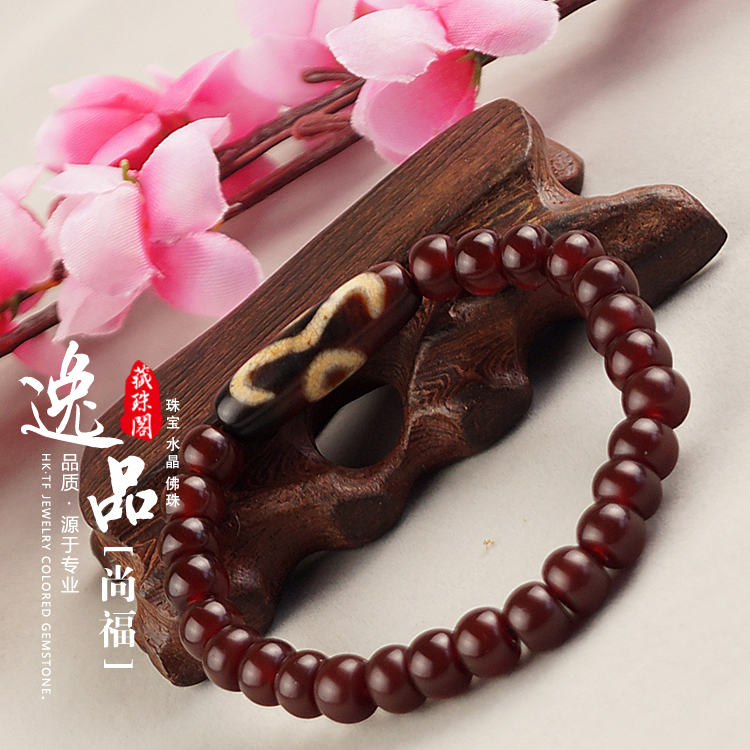 Handmade Bloodstone Beads Luck Two Eyes Dzi Tibetan Buddhist Bracelet Handmade Bloodstone Beads Luck Two Eyes Dzi Tibetan Buddhist Bracelet