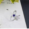 Natural Lapis Lazuli Crown Princess 925 Silver Ring