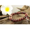 Handmade 8MM Bloodstone Beads Three Eyes Dzi Tibetan Buddhist Bracelet