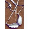 Handmade 925 Sterling Silver Wing White Crystal Classical Necklace