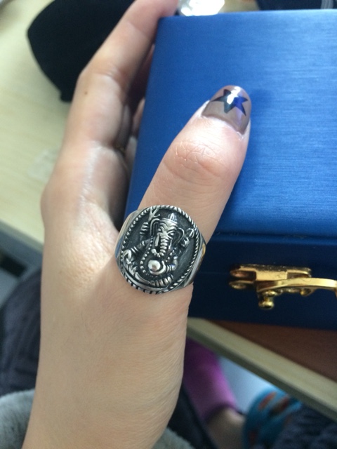 Elephant Trunk Silver Ring Man Elephant Trunk Silver Ring Man