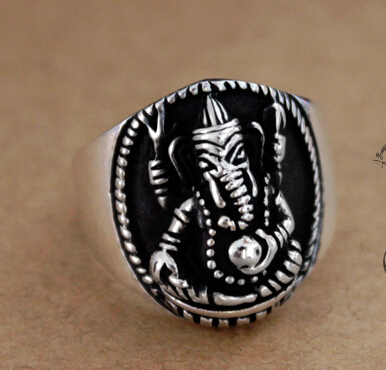 Elephant Trunk Silver Ring Man Elephant Trunk Silver Ring Man