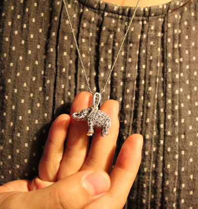 Handmade 925 Silver Hollow Out Elephant Pendant With Marcasite Handmade 925 Silver Hollow Out Elephant Pendant With Marcasite