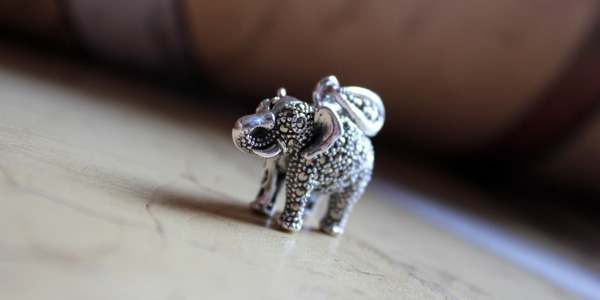 Handmade 925 Silver Hollow Out Elephant Pendant With Marcasite Handmade 925 Silver Hollow Out Elephant Pendant With Marcasite