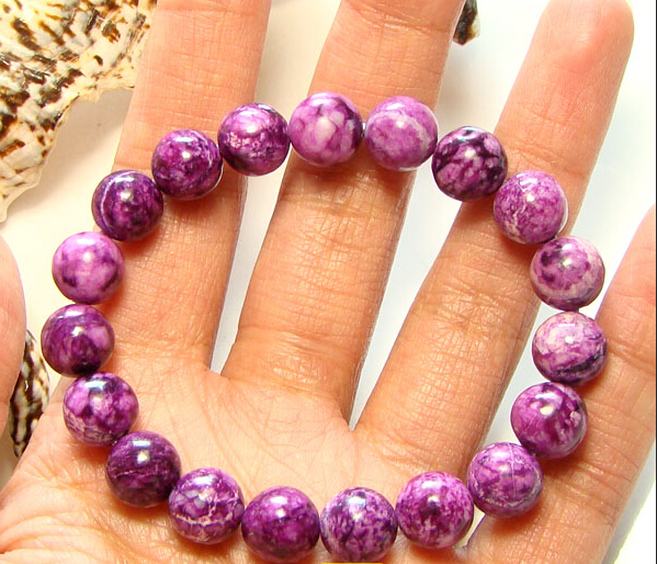 South Africa Natural Sugilite 6mm-10mm Bracelet South Africa Natural Sugilite 6mm-10mm Bracelet