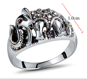 Vintage Movable Elephant Marcasite 925 Silver Ring Vintage Movable Elephant Marcasite 925 Silver Ring