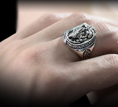 Retro 925 Siver Elephant Trunk Man Ring Retro 925 Siver Elephant Trunk Man Ring