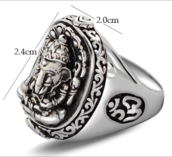 Retro 925 Siver Elephant Trunk Man Ring Retro 925 Siver Elephant Trunk Man Ring