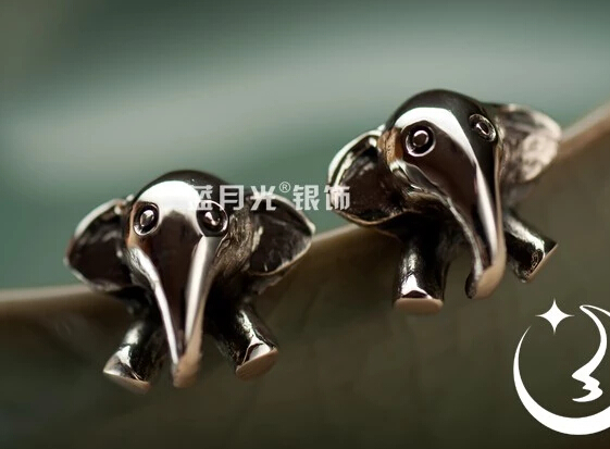 Silver Cute Baby Elephant Earrings Silver Cute Baby Elephant Earrings