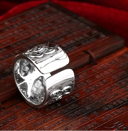 Silver 925 Couple Fish Vintage Wide Open Ring Silver 925 Couple Fish Vintage Wide Open Ring